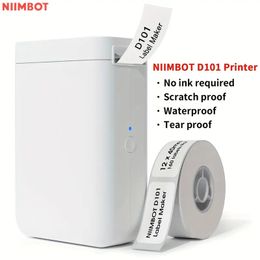 NIIMBOT D101 Etikettendrucker mit Klebeband, Etikettendrucker 0,5–1 Zoll breit, kabellose Verbindung, mehrere Vorlagen für Telefonpad verfügbar, einfach zu bedienen im Büro und Zuhause