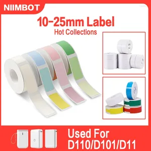 Niimbot d11 / d101 / d110 mini imprimante portable fil thermique blanc / câble / couleur / autocollant rond auto-adhésif imperméable