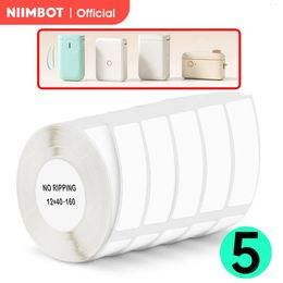 Niimbot D11 ruban d'étiquettes d'impression D110 étanche Anti-huile résistant à la déchirure étiquette de prix couleur pure papier d'étiquettes résistant aux rayures 240323