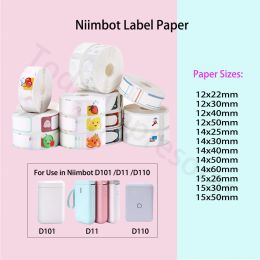 NIIMBOT D110 D11 D101 H1S Etiqueta de impresión impermeable Price resistente a la lágrima anti-petróleo etiqueta de etiqueta de color puro resistente a los rasguños