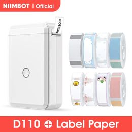 Niimbot D110 D11 D101 imprimante d'étiquette portable intelligente Mini Pocket Thermal Sticker Maker Imprimante d'auto-adhésive pour la maison de bureau 240419