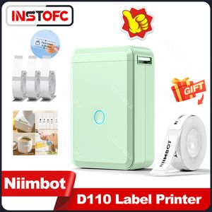 Niimbot D110 Portable Label Maker Bluetooth nieuwste mini -pocket thermische printer bevatte meerdere sjablonen voor telefoonkantoor Home