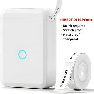 Niimbot D110 Mini imprimante portable d'étiquettes thermiques BT sans fil pour magasin, machine de bureau, étiqueteuse de téléphone, supermarché, papier, codes-barres, autocollant, étiqueteuse domestique