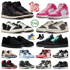 Nike Air Retro Jordan 1 Jordan1s Travis Scott  Jodan1s Travis Scot. 1s Low Olive Low Reverse Mocha Tiffany【code ：L】Black Phantom Next Chapter High Denim Washed Pink Mids Sneakers