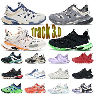 track2 Casual Schoenen Leren Trainer Platform Trainers Schoenen Luxe Designer Triple Zwart Nylon Gedrukt Mannen Vrouwen Track 3.0 heren dames heavy duty zool sneakers 36-45