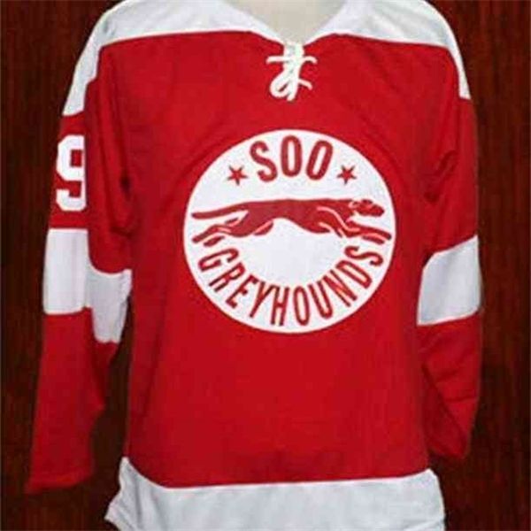 Nik1 2002-03 99 Wayne Gretzky Soo Greyhounds Hockey Jersey Broderie Cousue Personnalisez n'importe quel nombre et nom Jerseys