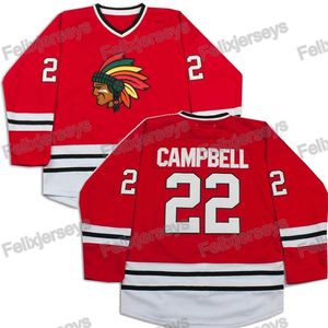 Nik1 22 Wayne Campbell Wayne'S World Movie Hockey Jersey 100% broderie hommes femmes jeunes maillots de hockey pas cher expédition rapide