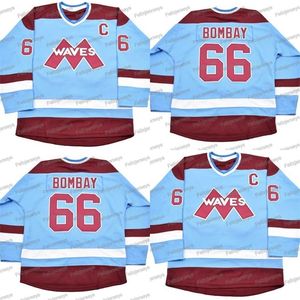 Nik1 66 Mighty Ducks Gordon Bombay Film Hockey Jersey 100% Broderie Hommes Femmes Jeunes Hockey Maillots Pas Cher Expédition Rapide