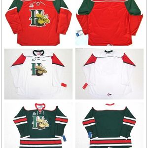 Nik1 Personnaliser LHJMQ Halifax Mooseheads 2012-Pres Hommes Femmes Enfants Hockey Chandails Bon Marché Goalit Cut Personnalisé N'importe quel nom NO. Maillots Blanc Vert Rouge