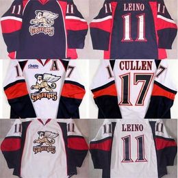 NIK1 Grand Rapids Griffins 11 Ville Leino 17 Mark Cullen 100% Borduurwerk Mens Womens Jeugd Cusotm Elke naam Elke Number Hockey Jersey