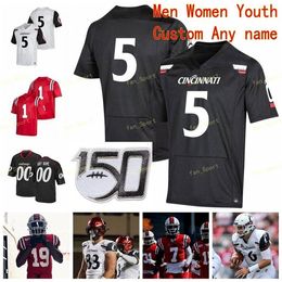 NIK1 NCAA College Jerseys Cincinnati Bearcats 1 Kahlil Lewis 10 Charles McClelland 11 Bryan Wright 12 Alec Pierce Custom Football Stitched