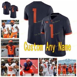 Nik1 NCAA College Jerseys Illinois Fighting Illini 3 Marquez Beason 35 Jake Hansen 4 Ricky Smalling 40 Shammond Cooper Football personnalisé cousu