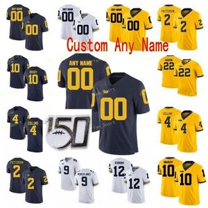 Nik1 NCAA College Jerseys Michigan Wolverines 18 Peters 55 Devin Bush 13 Tru Wilson 22 Karan Higdon 12 Chris Evans Football personnalisé cousu