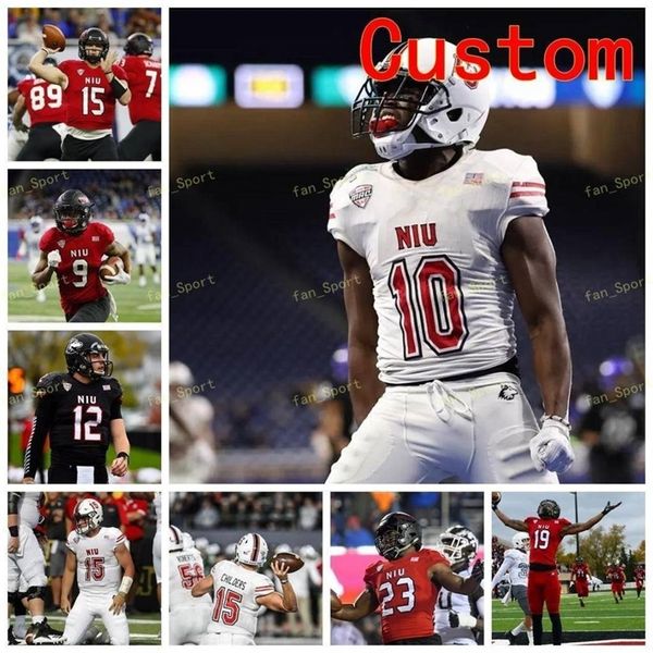 Nik1 NCAA College Jerseys Northern Illinois Huskies 41 Ronald Anderson 44 Corey Lersch 48 Michael Cerniglia 57 Rayshawn Gay Football personnalisé