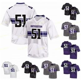 Nik1 NCAA College Jerseys Northwestern 84 Cameron Green 13 Trevor Siemian 51 Pat Fitzgerald 26 Evan Hull 11 Aidan Smith Football personnalisé cousu