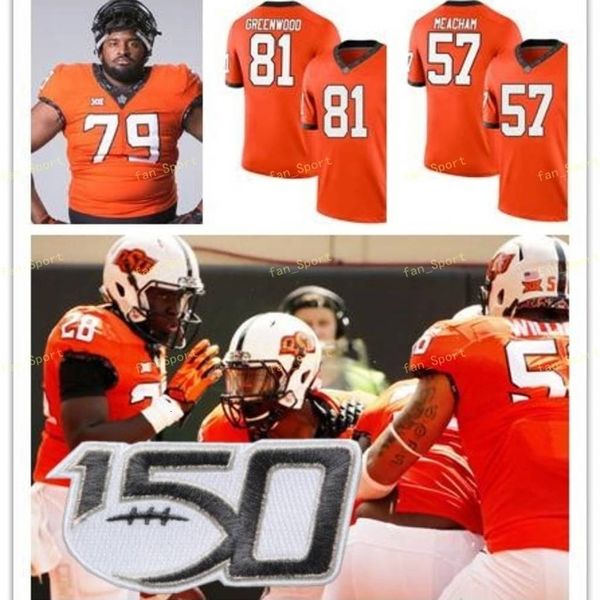 Nik1 NCAA College Jerseys Oklahoma State Cowboys 2 Mason Rudolph 28 James Washington 3 Spencer Sanders 6 Dru Brown 81 Justin Blackmon personalizado