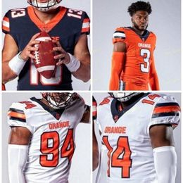 NIK1 NCAA College Jerseys Syracuse Orange 21 Moe Neal 28 Jarveon Howard 80 Taj Harris 82 Nykeim Johnson 2 Eric Dungey Custom Football Stitched