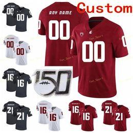 Maglie Nik1 NCAA College Washington State Cougars 23 Gerard Wicks 25 Skyler Thomas 26 Bryce Beekman 3 Daniel Isom Calcio personalizzato cucito