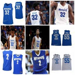 Nik1 NCAA College Memps Tigers Basketball Jersey 0 DJ Jeffries 1 Tyler Harris 10 Damion Baugh 11 Lester Quinones Cousu sur mesure