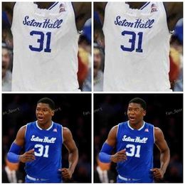 Nik1 NCAA College Seton Hall Pirates Basketball Jersey 15 Taurean Thompson 21 Ike Obiagu 22 Myles Cale 23 Sandro Mamukelashvili cosido personalizado