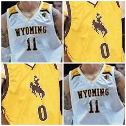 NIK1 NCAA College Wyoming Cowboys Basketball Jersey 24 Hunter Maldonado 1 Justin James 22 Larry Nance Jr Custom Stitched