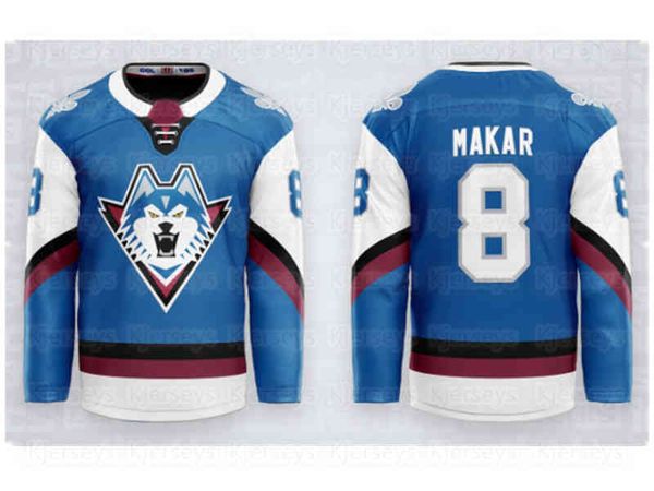 Nik1 Quebec Nordiques 19 Chandails de hockey Joe Sakic 8 Cale Makar Blue Vintage Men's Custom number any name jersey