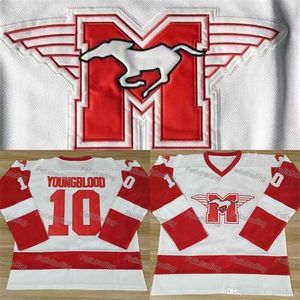 NIK1 Youngblood Rob Lowe 10 Mustangs Hockey Jersey Movie Hockey Jerseys Mannen Alle Gestikte Movie Jersey Vintage Zeldzaam