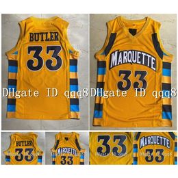 Nik1vip Top Qualité 1 33 Jimmy Butler Jersey Marquette Golden Eagles High School Movie College Basketball Maillots Vert Sport Shirt S-XXL