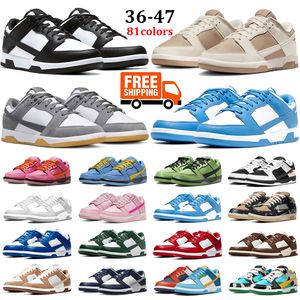 Livraison gratuite Designer Panda Low Chaussures Hommes Femmes Baskets Blossom Bulles Buttercup Gris Brouillard Équipe Bleu Triple Rose Court Violet Hommes Formateurs Sports