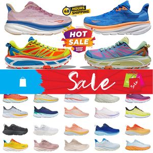 2024 Chaussures One Bondi 8 Chaussures de course Femmes Platforms Sneakers Chaussures Clifton 9 hommes Blakc White Harbor Mens Women Trainers Runnners 36-45
