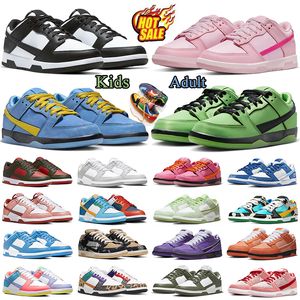 Panda hombres mujeres zapatos al aire libre Universidad Azul Triple Rosa Gris Niebla Lotus Rosa Lo que el UNC Blue Chill entrenadores para hombre zapatillas de deporte para mujer tamaño 25-47