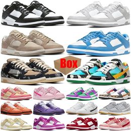 bas blanc noir hommes femmes chaussures de course Panda Kentucky Jarritos Paisley UNC Coast Chunky triple rose Syracuse Varsity Green Grey Fog Voodoo Baskets avec boîte