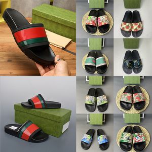 Designer Sandalen Slippers Web Slide Sandaal Zwart Wit Rubber Bloom Bloemen Flats Gear Sole Heren Dames Luxe claquette Sliders Zomerschoenen Pantoufle