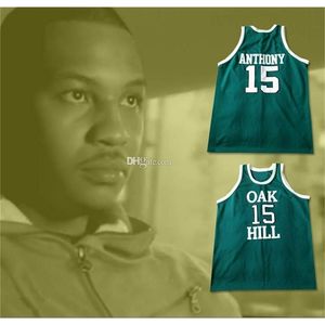 Nikivip #15 Carmelo Anthony Oak Hill High School Academy Retro Classic Basketball Jersey Mens gestikte Custom Number Name Jerseys