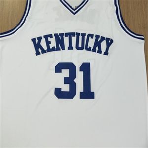 Nikivip 1980s Kentucky Wildcats College Sam Bowie #31 Retro Basketball Jersey heren gestikt op maat elke nummernaam Jerseys