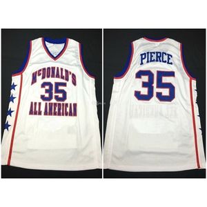 Nikivip All American Paul Pierce #35 Maillot de basket-ball rétro pour homme cousu personnalisé avec n'importe quel numéro