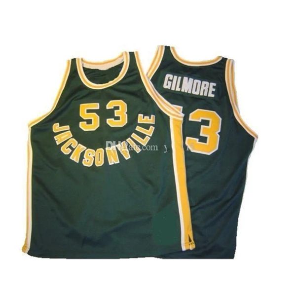 Nikivip Artis Gilmore # 53 Jacksonville University College Retro Basketball Jersey Ed para hombre Personalizado Cualquier número Nombre Jerseys