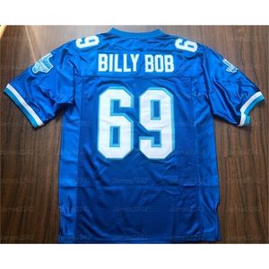 Nikivip BILLY BOB #69 Varsity Men Film Football Jersey Tout Cousu Bleu S-3XL Haute Qualité Vintage
