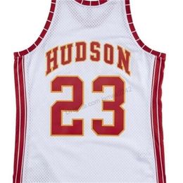 Nikivip pas cher coutume rétro # 23 Lou Hudson M Basketball Jersey Men's All Centred White toute taille 2xs-5xl Nom ou numéro Vintage