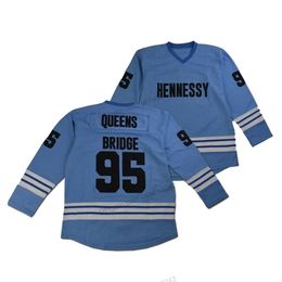 Nikivip Pas Cher Personnaliser En Gros Mobb Deep Prodigy # 95 Queens Bridge Hockey Jersey Hommes Tout Cousu Bleu Taille 2XS-3XL 4XL 5XL 6XL N'importe Quel Numéro De Nom