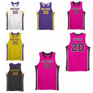 Nikivip Custom #20 Ben Simmons Basketball Jersey Montverde Academy Eagles Zwart gestikte wit geel rood paars Elke naam en nummer