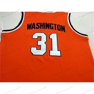 Nikivip Custom # 31 Dwayne Pearl Washingtonn Syracuse College Basketball Jersey Homme Cousu Orange N'importe Quelle Taille 2XS-5XL Nom Et Numéro