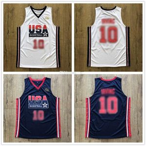 Nikivip Custom Dream Team USA Kyrie Irving # Retro Basketball Jersey Homme Cousu Blanc Bleu Tout Numéro Nom Maillots