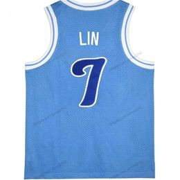 Nikivip Custom Jeremy Lin #7 Beijing Basketball Jersey Linsanity Linshuhao gestikte blauwe maat S-4XL Elke naam en nummer van topkwaliteit truien