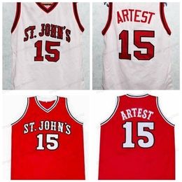 Nikivip Custom Retro RON ARTEST College Basketball Jersey Hommes Cousu Blanc Rouge N'importe Quelle Taille 2XS-5XL Nom Et Numéro Top Qualité