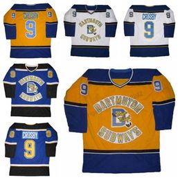 Nikivip Custom Retro Sidney Crosby #9 High School Hockey Jersey heren heren elke maat 2xs-5xl naam of nummer jerseys topkwaliteit