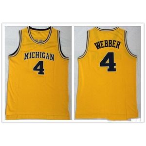 Nikivip maillots de basket-ball personnalisés XXS-6XL fabriqués au Michigan Wolverines College # 4 Chris Webber homme femme taille S-5XL n'importe quel numéro de nom