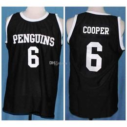 Nikivip Hangin' avec M. Mark Cooper 6 Oakbridge Penguins Basketball Jersey High School Retro Hommes Cousu Numéro Personnalisé Nom Maillots