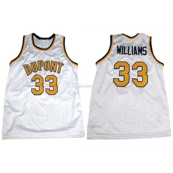 Nikivip Jason Williams # 33 Dupont High School Retro Basketball Jersey Hombres cosidos personalizados Cualquier número Nombre Jerseys