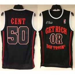 Nikivip HOMMES FEMMES personnalisé n'importe quel nom n'importe quel numéro YOUNTH personnalisé 50 Cent Get Rich Or Die Tryin' Album Authentique Basketball Hip Hop Rap Jersey